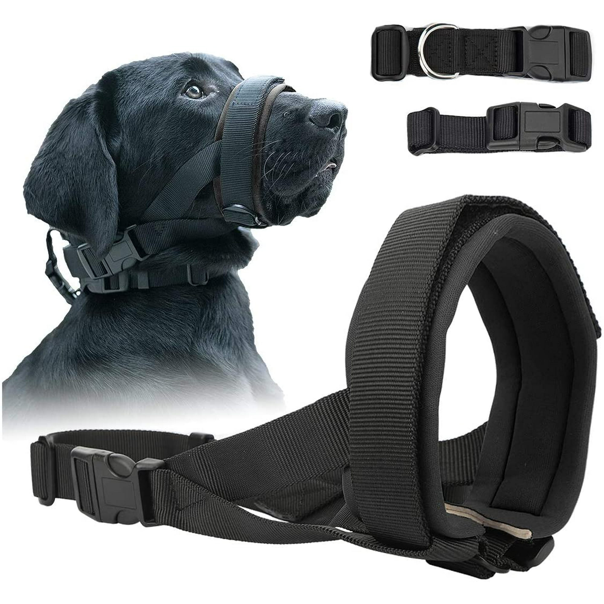 Iguohao Dog Muzzle Soft Anti Barking Muzzle For Small Medium And Large Dogs Adjustable And Breathable Black 6.81 X 5.2 X 1.69 Inches