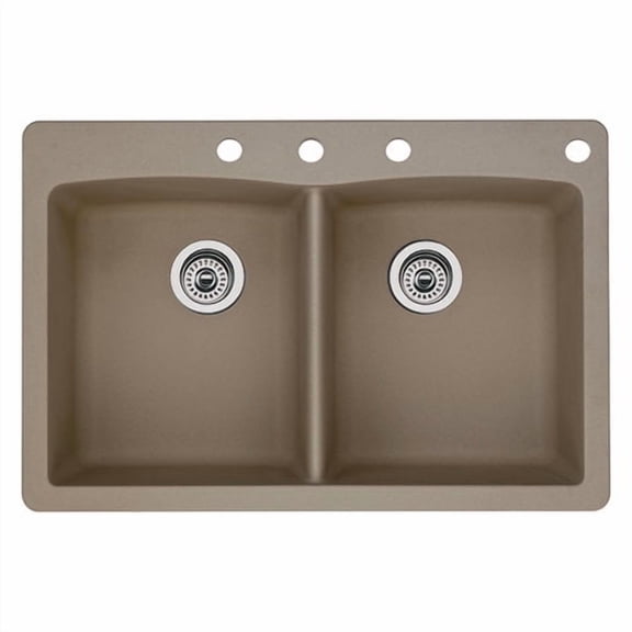 Blanco Diamond 33'' L x 22'' W Double-Basin Granite Drop Residential Kitchen Sink