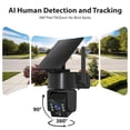 thumbnail image 3 of EcoView 4G LTE Solar Security Camera, No WiFi Needed, 2K UHD PTZ Outdoor Camera, Built-in SIM Card, Color Night Vision, 2-Way Audio, IP66 Waterproof, 3 of 11