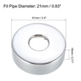 thumbnail image 2 of Round Escutcheon Plate, 61x18mm Stainless Steel Chrome Plating for 21mm Diameter Pipe 2Pcs, 2 of 3