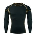 thumbnail image 1 of RXIRUCGD T-Shirt à Col Rond pour Hommes, Couleur Unie, Haute Résilience, Jaune, Taille : L, 1 of 3