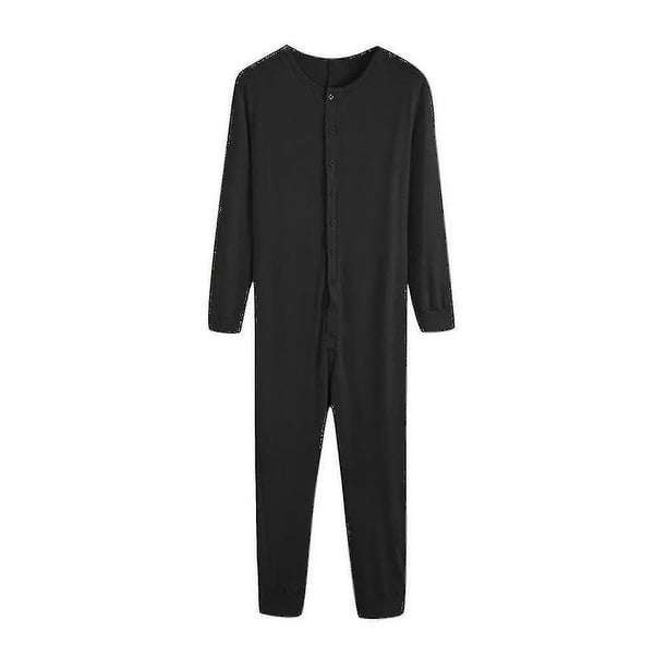 Men s One Piece Long Johns Nightwear Pajamas