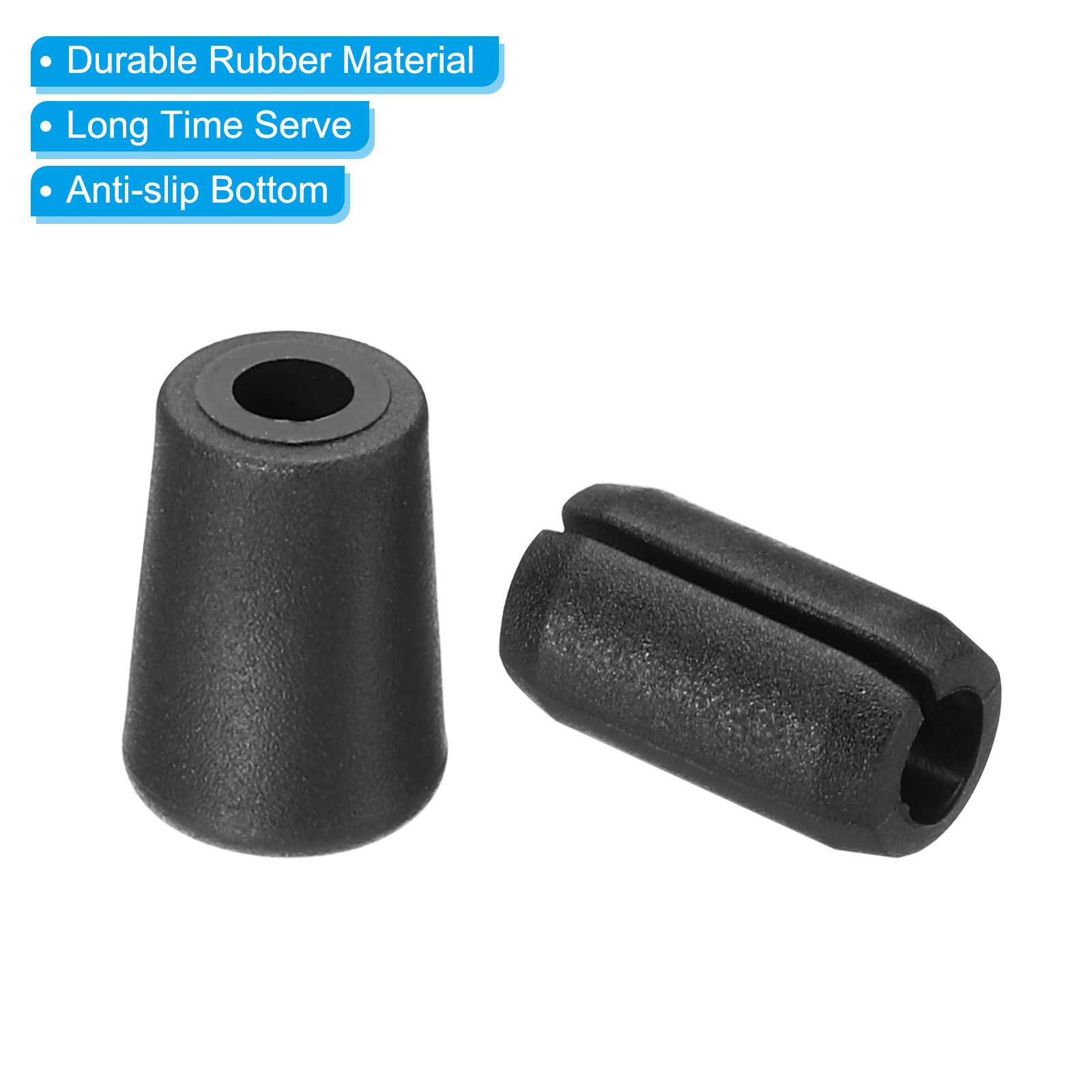 Unique Bargains Kitchen Sink Rack Feet Rubber Protector Feet with Bumpers Black