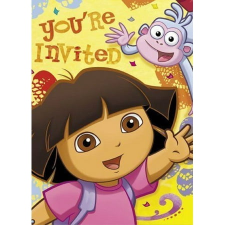 Dora The Explorer Pack of 8 Invitations