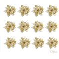 thumbnail image 1 of 24pcs Flores de Navidad, Flores de Navidad Artificiales, Árbol de Navidad con Purpurina, Flores Artificiales de Navidad, Navidad con Purpurina, 1 of 4
