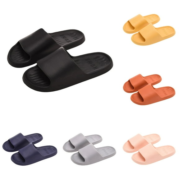 CAICJ98 Cloud Slide Sandals for Women and Men Ultra Comfort Recovery Pillow Slippers Soft Women's Slides Summer Beach Shoes with Low Arch Support Black,8