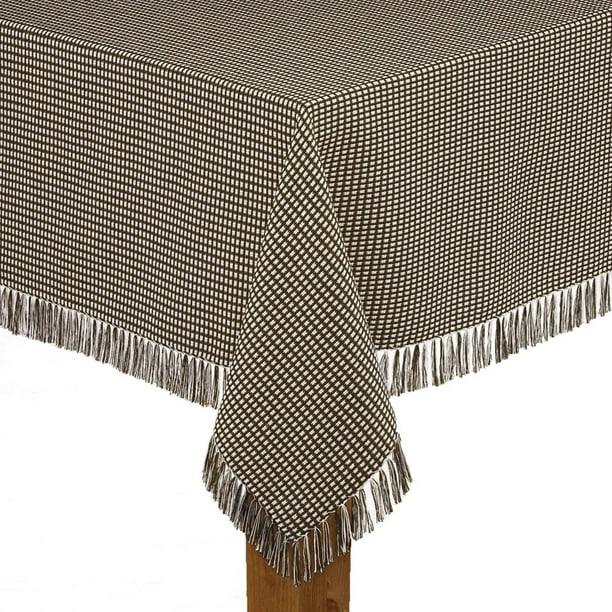 Homespun Chocolate 100% Cotton Tablecloth 70" Round - Walmart.com ...