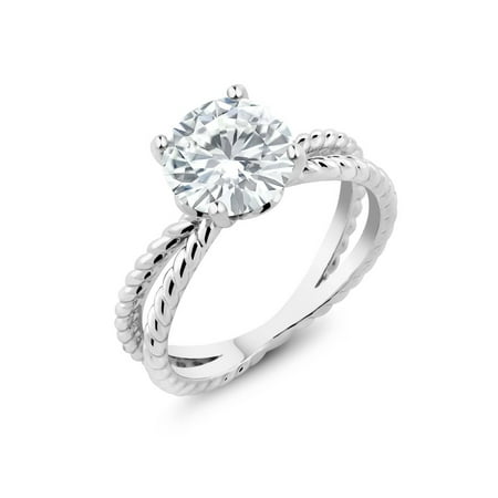Noir Round Ring - 2.50 Ct Bridal Vintage Round White Zirconia Engagement Ring