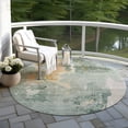 thumbnail image 6 of Addison Rugs Chantille Indoor/Outdoor Transitional Abstract Seafoam Washable Round Rug, 8' x 8', 6 of 6