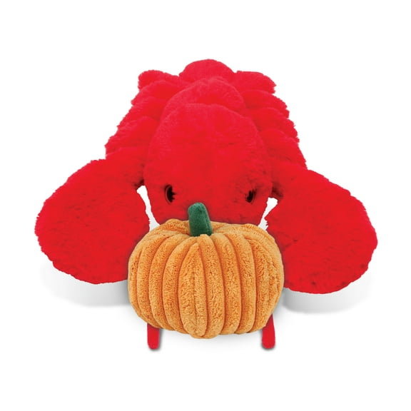 DolliBu Super Soft Red Lobster Stuffed Animal with Pumpkin Plush Decor - Lobster Pumpkin Plush Ocean Animal for Fall, Halloween and Thanksgiving, Pumpkin Plush Toy for Baby, Kids, Adults - 13 Inches