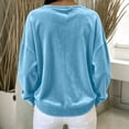 thumbnail image 5 of Velvet Tops for Women 2026 Long Sleeve Shirts Casual Loose Fit Velour Pullover Tee Shirts Soft Comfy Warm Lightweight Basic Tops by Yigetop Sky Blue S, 5 of 6