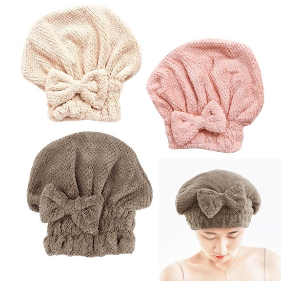A Hair Drying Cap Microfiber Hair Quickly Dry Hair Hat Wrapped Towel Bathing Cap Bathroom Products