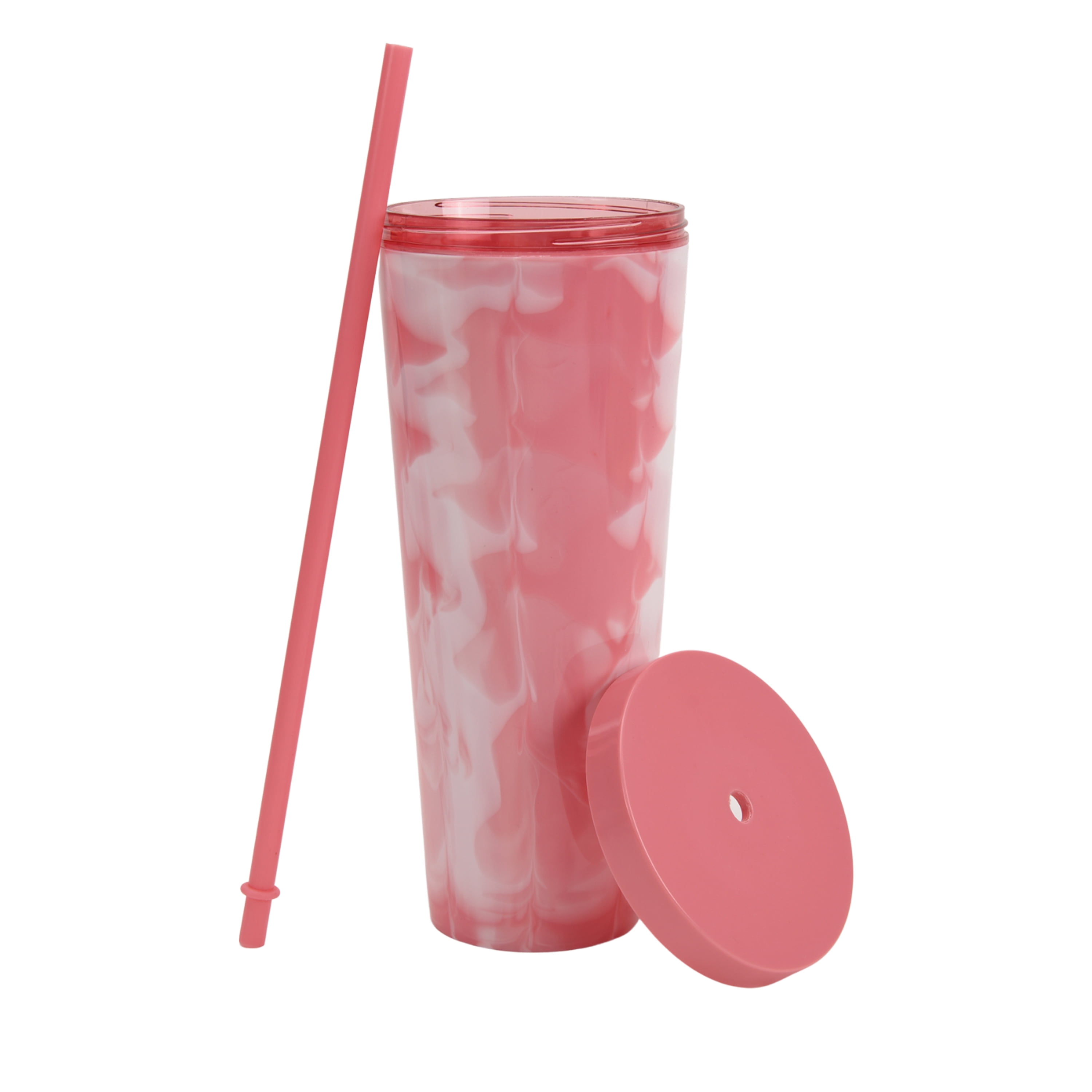 Mainstays 26-Ounce Plastic Swirl Tumbler, Pink
