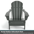 thumbnail image 5 of TORVA Folding Adirondack Chair, Fire Pit Chair,Patio Outdoor Chairs All-Weather Proof HDPE Resin for BBQ Beach Deck Garden Lawn Backyard, Gray, 5 of 8
