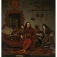 thumbnail image 2 of Michiel Van Musscher 20x21 Black Ornate Framed Double Matted Museum Art Print Titled: Thomas Hees and His Servant Thomas and Nephews Jan and Andries Hees (1687), 2 of 5
