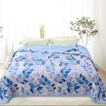 thumbnail image 4 of Qocolhg Summer Quilts for Adults Kids, Air Conditioning Quilt, Washed Cotton Cooling Blankets for Hot Sleepers, Sofa Bedding Soft Coverlet Lightweight Cooling Quilts for All Season, 39x59 inch,Blue, 4 of 5