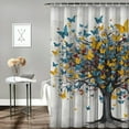 thumbnail image 2 of Creowell Butterflies Modern Waterproof Shower Curtain Set for Country Cottage & Farmhouse Bathroom Decor 100% Polyester Fiber with Hooks 36x72, 2 of 7