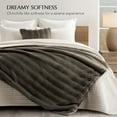 thumbnail image 6 of EVERGRACE Ultra Soft Faux Fur Throw Blanket for Couch, Luxury Sculpted Texture Faux Rabbit Fur Blanket for Bed, Fluffy Thick Plush Warm Fuzzy Throw, 920GSM (Dark Taupe, 50''x60''), 6 of 8