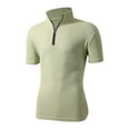 thumbnail image 6 of LpwkSSA Men Casual Round Neck Printing Pullover Fitness Sports Shorts Sleeves T Shirt Blouse Green L, 6 of 6