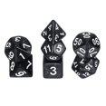 thumbnail image 1 of Polyhedral DND Dice Set, 7 Pcs DND Acrylic Dice for RPG Role Playing Table Games Tabletop Gaming Accessories, Pearl Pattern Black, 1 of 6