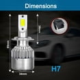 thumbnail image 2 of H4 H11 9008 9007 9006 9005 H7 LED Headlight Bulbs Kit Super White C6 LED Bulbs Plug and Play Pack of 2, 2 of 5