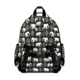 thumbnail image 3 of Minimalist Geometric Elephant Print School Backpack - Waterproof & Breathable Commuter Bag for Students, 3 of 5