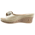 thumbnail image 5 of GC SHOES Womens Sydney Wedge Sandals 6 Natural, 5 of 6