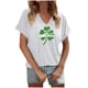thumbnail image 1 of Tops Cortos para las Mujeres San Pablo's Día Impreso Cuello en V Envuelto Casual Top, Ligero para Todas las Estaciones Hogar Y Uso Diario, 1 of 8