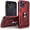 Red, variant on For Apple iPhone 11 (6.1") Shockproof Hybrid Dual Layer PC + TPU with Ring Stand Metal Kickstand Heavy Duty Armor Shell Phone Case Cover by Xpression - Red