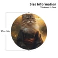 thumbnail image 2 of Sigee Lakeside Flower Field Cat for Water-Resistant, Heat-Resistant, Non-Slip Leather Coasters Set, Ideal for Coffee Table, Office, Bar, Home Decor-Round Shape, 2 of 6