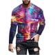 thumbnail image 2 of Blusas y camisas de manga larga con cuello redondo para hombre, blusas casuales de manga larga con cuello redondo, blusas estampadas, blusas de poliéster para hombre, 2 of 5