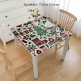 thumbnail image 2 of BANET ChristmasTablecloth, Merry Christmas Words Ceremony Theme Design Borders, Circle Table Cloth Cover for Dining Room Kitchen Decoration, 2 of 7