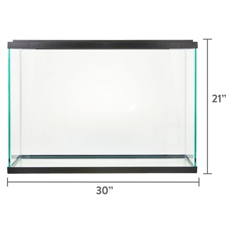 Aqua Culture Glass 29 Gallon Aquarium Starter Kit, Black, 30.2''l x 12.44''w x 21.18''h