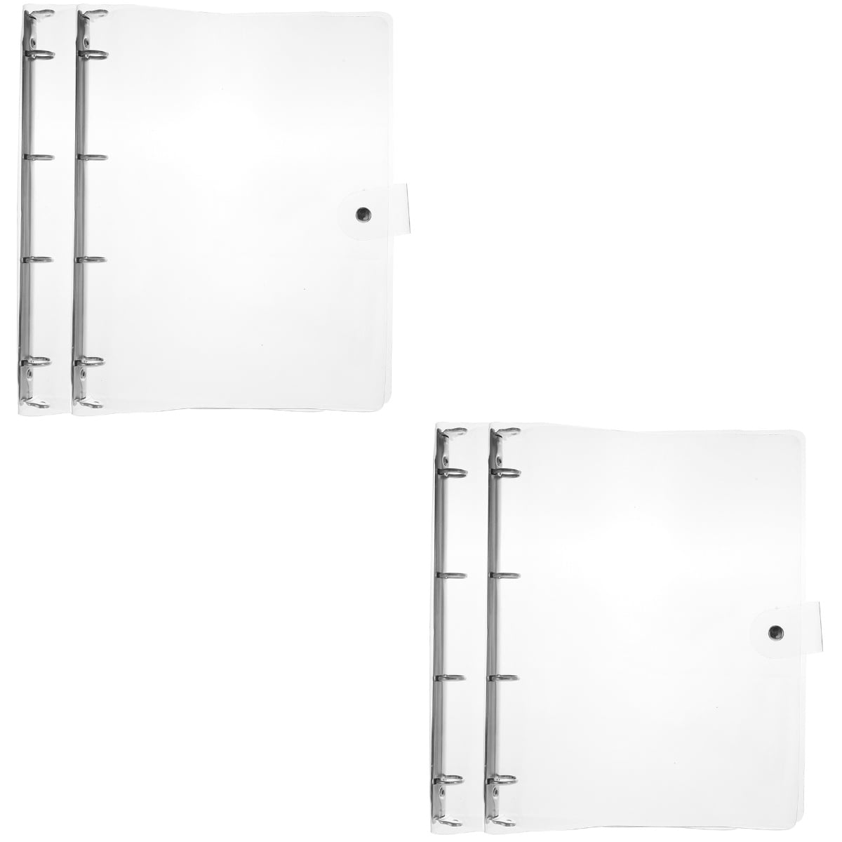 SKISUNO A4 Notebook Binder, Clear Design, and Versatile, 4Pcs