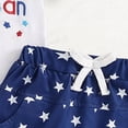 thumbnail image 4 of Xudanell Baby Boy 4th Of July Outfit Infant 250 Anniversary Usa Flag T Shirt Shorts Set Summer Kids Clothes Sky Blue 12-18 Months, 4 of 8