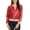 Red, variant on Womens Long Sleeve Front Zip Track Stripe Sequin Bomber Jacket, Gray, Medium