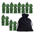 thumbnail image 1 of de dados poliédricos acrílicos de 42 piezas con bolsa de almacenamiento D4-D20 para s de de , Verde CUTICAT Dados poliédricos, 1 of 3