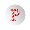 thumbnail image 1 of 26 adornos navideños acrílicos con letras del alfabeto | Letras 2D de 10 cm con diseño de gorro de Papá Noel y bastón de caramelo para manualidades en el árbol y el hogar, 1 of 5