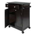 Winsome Wood Savannah Kitchen Utility Cart, Espresso Finish