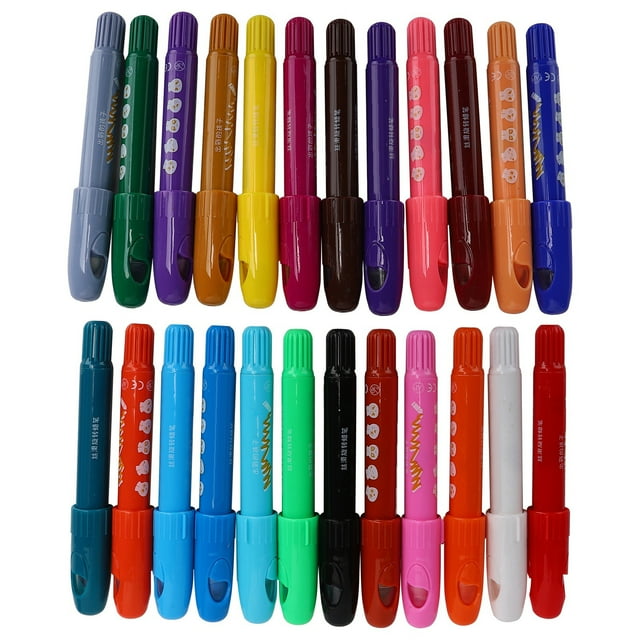 Rotatable Crayons, Drawing Rotatable Crayons Rotatable Body Be Applicable Makes Easy Clean Use Lit Life For Graffiti Painting 24-Color