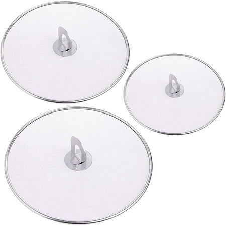

Anti Splash Lid 3 Pieces of Stainless Steel Anti Splash Protection with Foldable Kitchen Handle Anti Splash Lid for Pots Ø 25/29/33