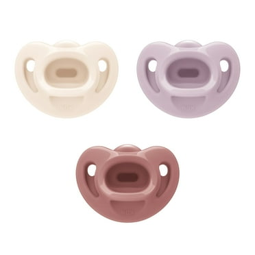 NUK Comfy Orthodontic Infant Pacifiers, 3 Pack, 0-6M, Girl
