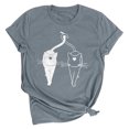 thumbnail image 1 of Tops de verano Regalos para hombre y mujer Camiseta de verano con estampado de letras Blusa de manga corta Pompotops hfajkhk134715, 1 of 1