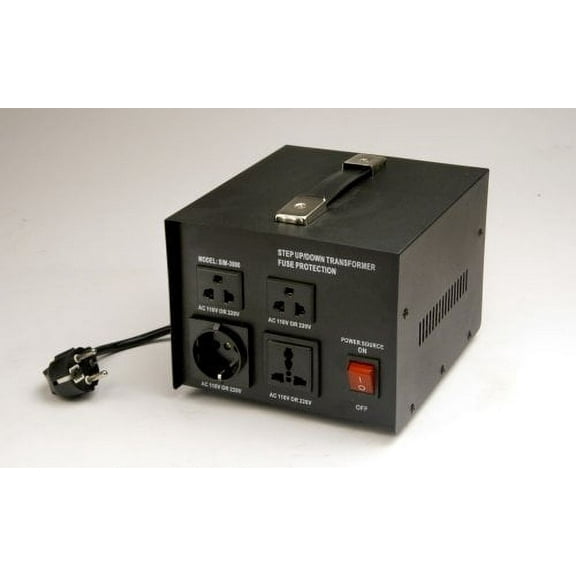 VCT SIM-2000 HEAVY DUTY 2000 WATTS STEP UP/ DOWN VOLTAGE TRANSFORMER 110V-240V WITH UNIVERSAL OUTLETS