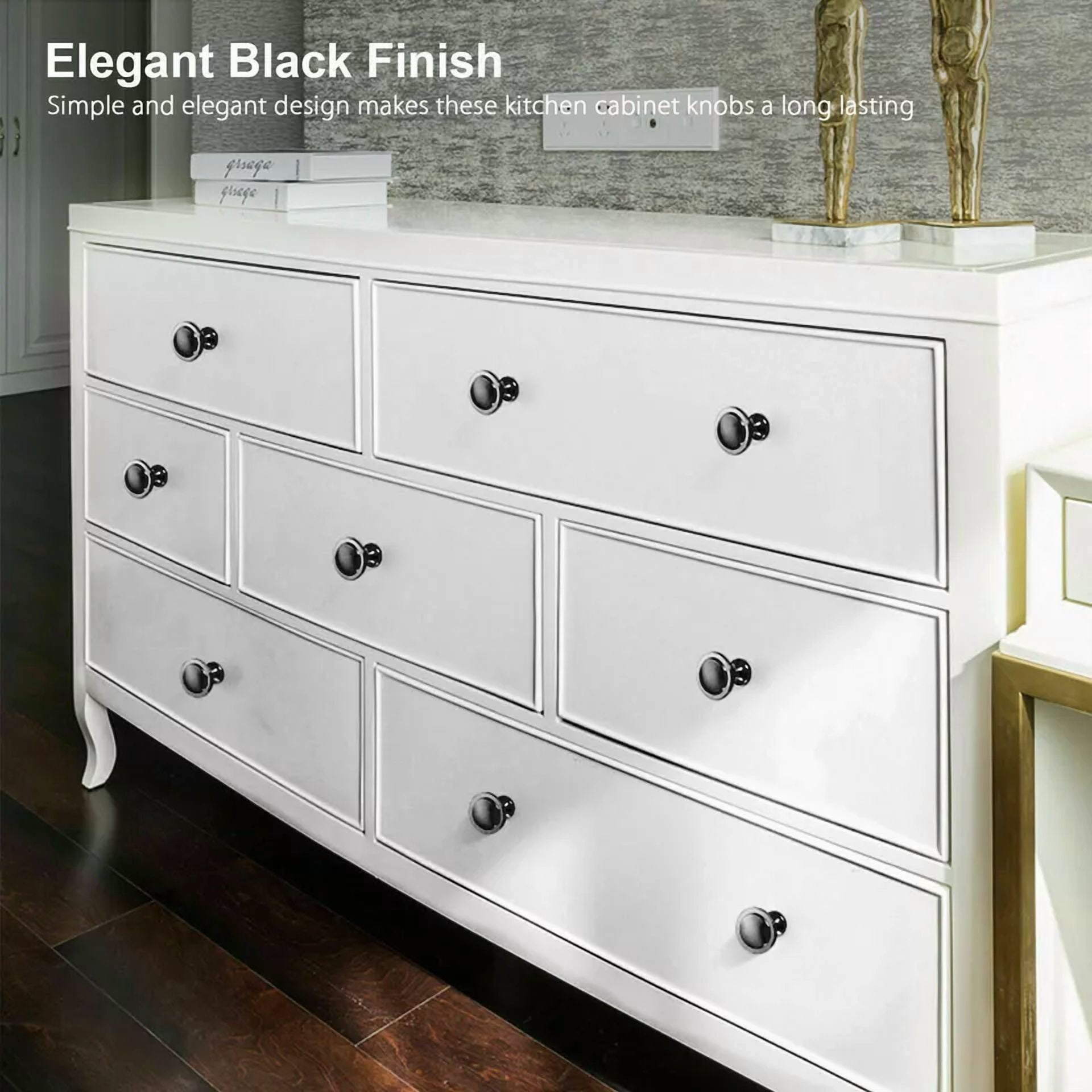 20 X Cabinet Knobs Stainless Steel Door Handles Drawer Kitchen Pulls Matte Black