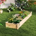 thumbnail image 2 of Gymax Jardinière Surélevée en Bois avec 2 Bacs à Plantes, 7 Compartiments, 2 of 10