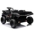 thumbnail image 3 of CASEMIOL 24V 2-Seater Ride on Dump Truck for Big Kids, Powered Ride on Toys Car w/ Remote Control, 400W Motor, Bluetooth, Electric Dump Bed, LED Lights, Back to School Gift for Boys & Girls, Black, 3 of 9