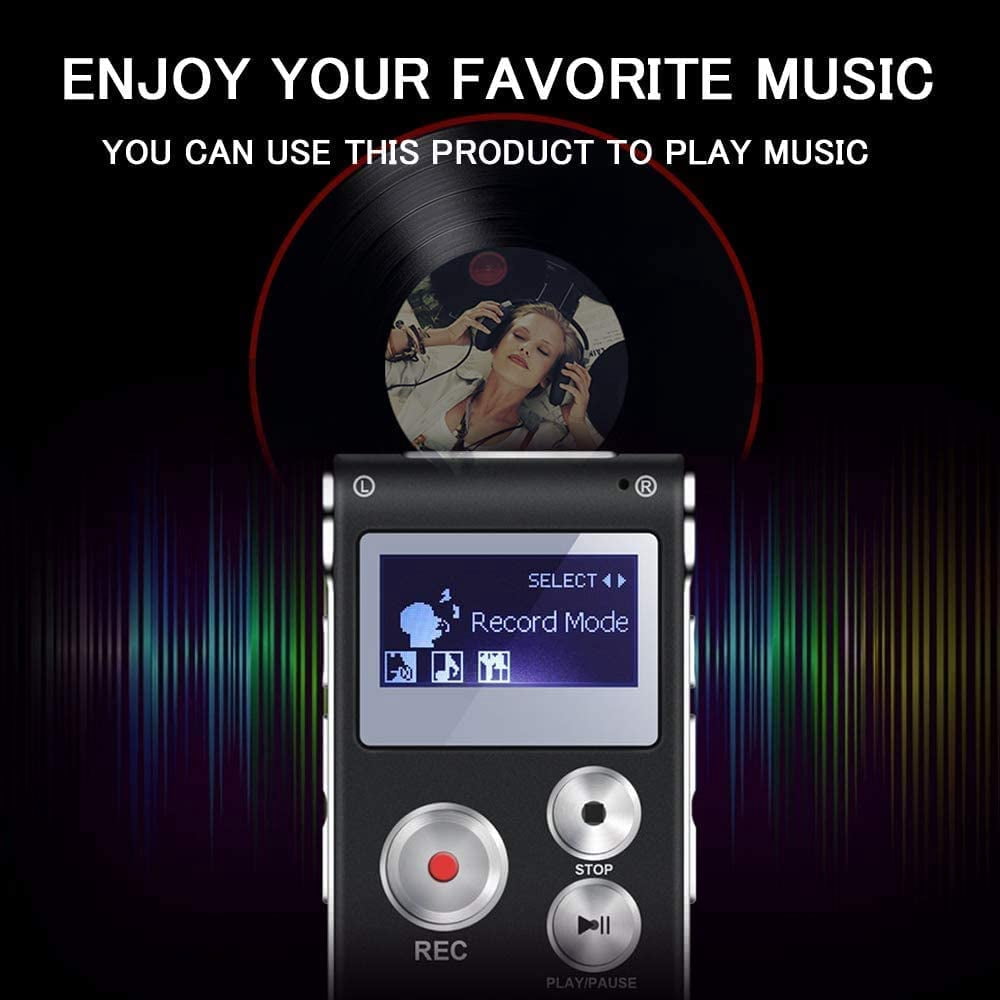 64GB Digital Voice Recorder Voice Activated Recorder for Lectures, Meetings, Interviews Aomago Audio Recorder Portable Tape Dictaphone with Playback, USB, MP3