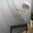 thumbnail image 5 of Gradient Turquoise, Semi Sheer Curtains 72 Inch Length 2 Panels Set, Minimalist Gray Grey Abstract Art Sheer Kitchen Curtain Privacy Voile Window Curtain for Living Room Bedroom Rod Pocket Drapes, 5 of 7