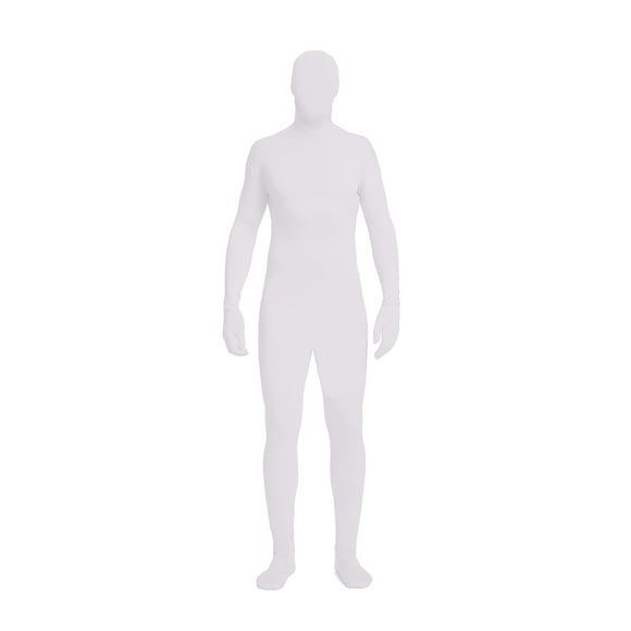 Full Bodysuit Unisex Spandex Stretch Adult Costume Zentai Disappearing Man Body Suit (X-Large, White)
